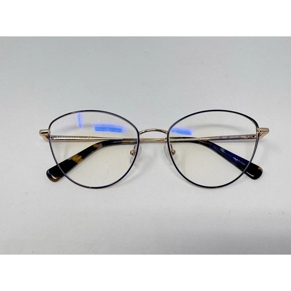 Longchamp LO2143 Eyeglass Frames Only 400 Gold Blue 53-17-140 Authentic